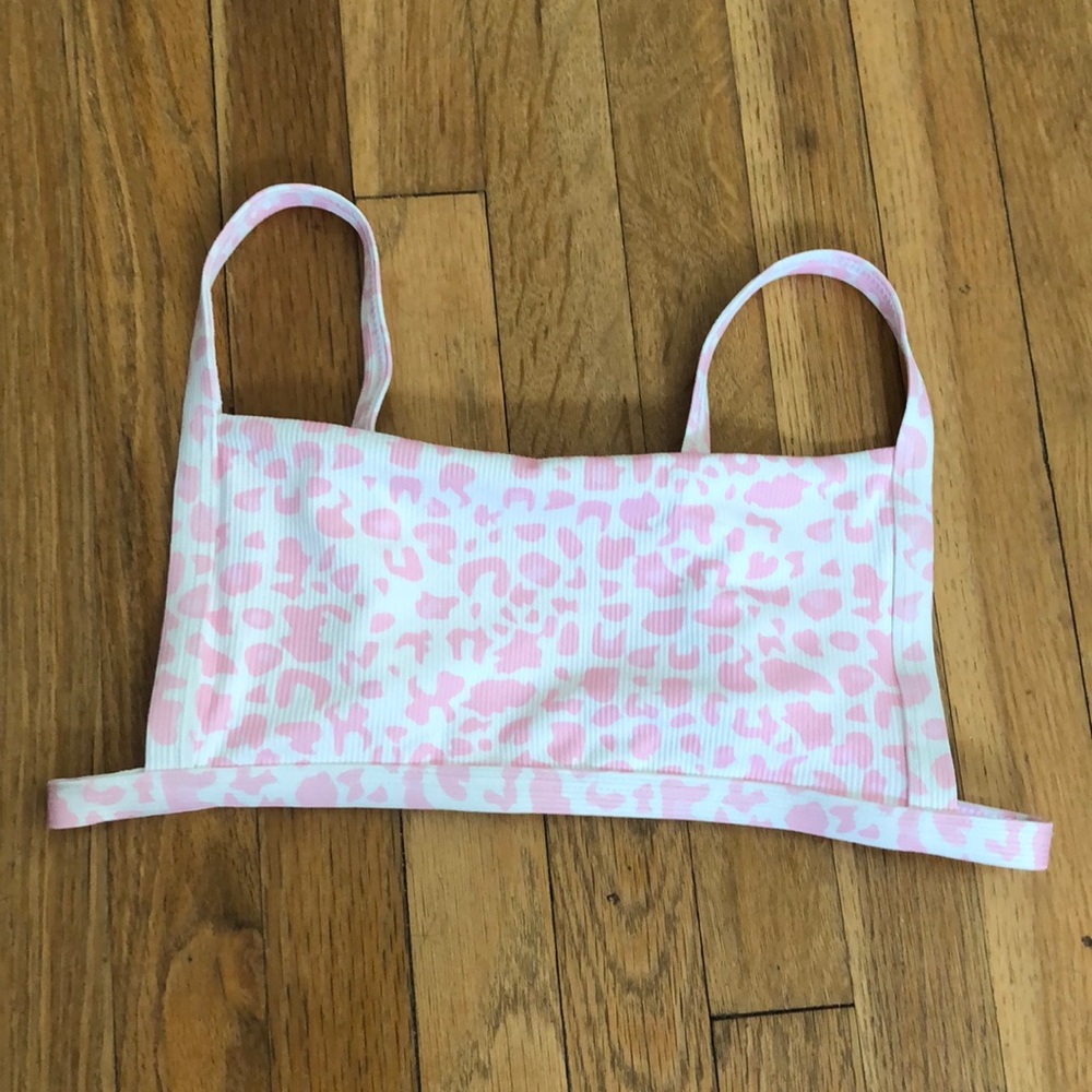 pink cheetah bikini top